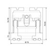 BESEAL®, wasserdichter Montageadapter, 3D-verstellbar 70-85 mm