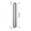 Lift- / Lowering bar aluminium, anodized gloss