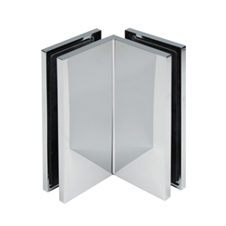 Corner connector glass-glass 90°, with cover