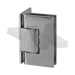 Shower door hinge glass-wall 90°, opening on both sides
