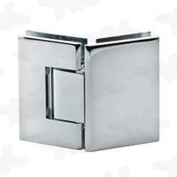 Shower door hinge glass-glass 135°, opening on both sides