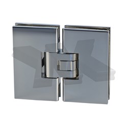 Shower door hinge glass-glass 180°, opening on both sides
