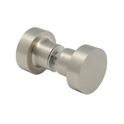 Shower door handle, Ø 30 mm, stainless steel effect, 1 pair