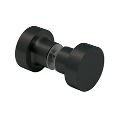 Shower door handle, Ø 30 mm, black, 1 pair