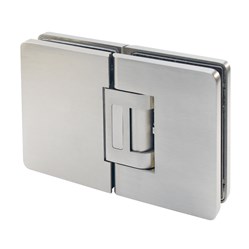 Automatic hinge for swing door, glass-glass with cover