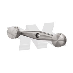 Baluster point fitting double Ø 50 mm, double arm