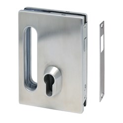Lock with hook glass-wall