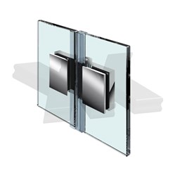 Shower door hinge Flinter, glass-glass 180°, opening inward