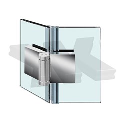 Shower door hinge Flinter, glass-glass 135°, opening outward