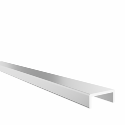 Glass edge protection profile 10x26x10x2mm, anodized