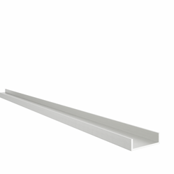U-Profile 6x21x6x1mm, stainless steel AISI 316