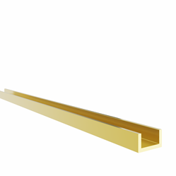 U-Profile 9,5x17,2x9,5x2mm, anodized gloss gold