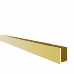 U-Profile 19x14,3x19x2mm, anodized gloss gold