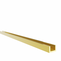 U-Profile 9,5x14,3x9,5x2mm, anodized gloss gold