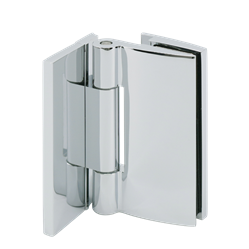 Shower door hinge glass-wall 90°, useable left and right
