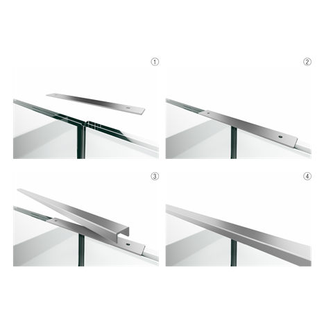 Glaskantenschutzprofil-Verbinder 180°