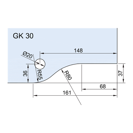 Single overpanel strike box to corner lock K-US10