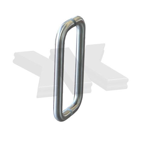 Pull handle round, Ø 25 mm, stainless steel AISI 304