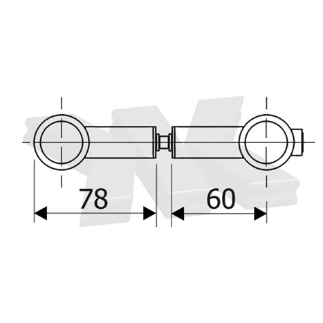 Profilzylinder verschiedenschließend, Ni ABUS 26/26 mm