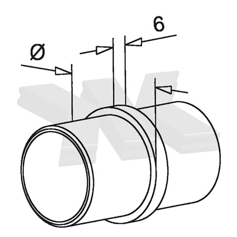 Tube connector 180°