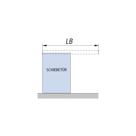 V-5400 - Decke/Wand, Schiebetürset mit Soft-Close