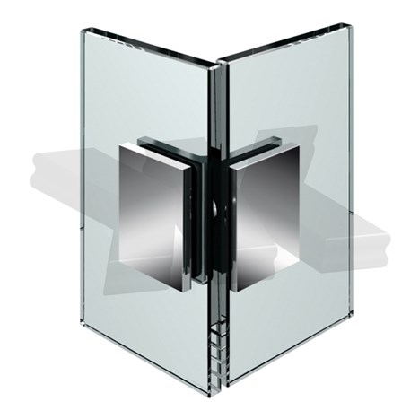 Winkelverbinder Flinter, Glas-Glas 90°