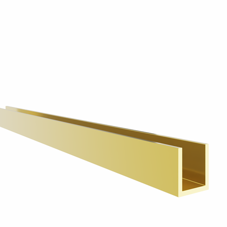 U-Profil 19x17,2x19x2mm, gold glänzend eloxiert