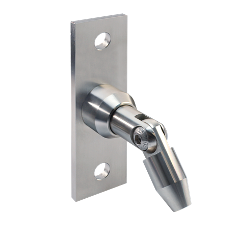 Tension rod- / wall mount-connection, Ø 80 mm, with plate